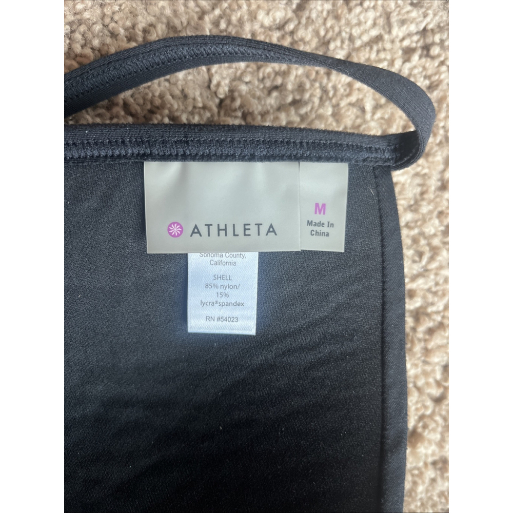Athleta Aqualuxe Black Bikini Top Size Medium - Picture 7 of 7